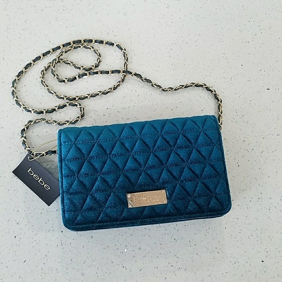 bebe Handbags - Bebe Sofia Velvet Crossbody Bag
